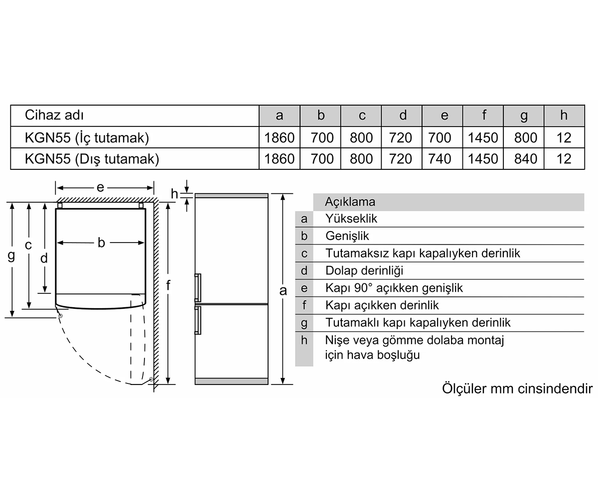 Profilo BD3155WFVN Buzdolabı