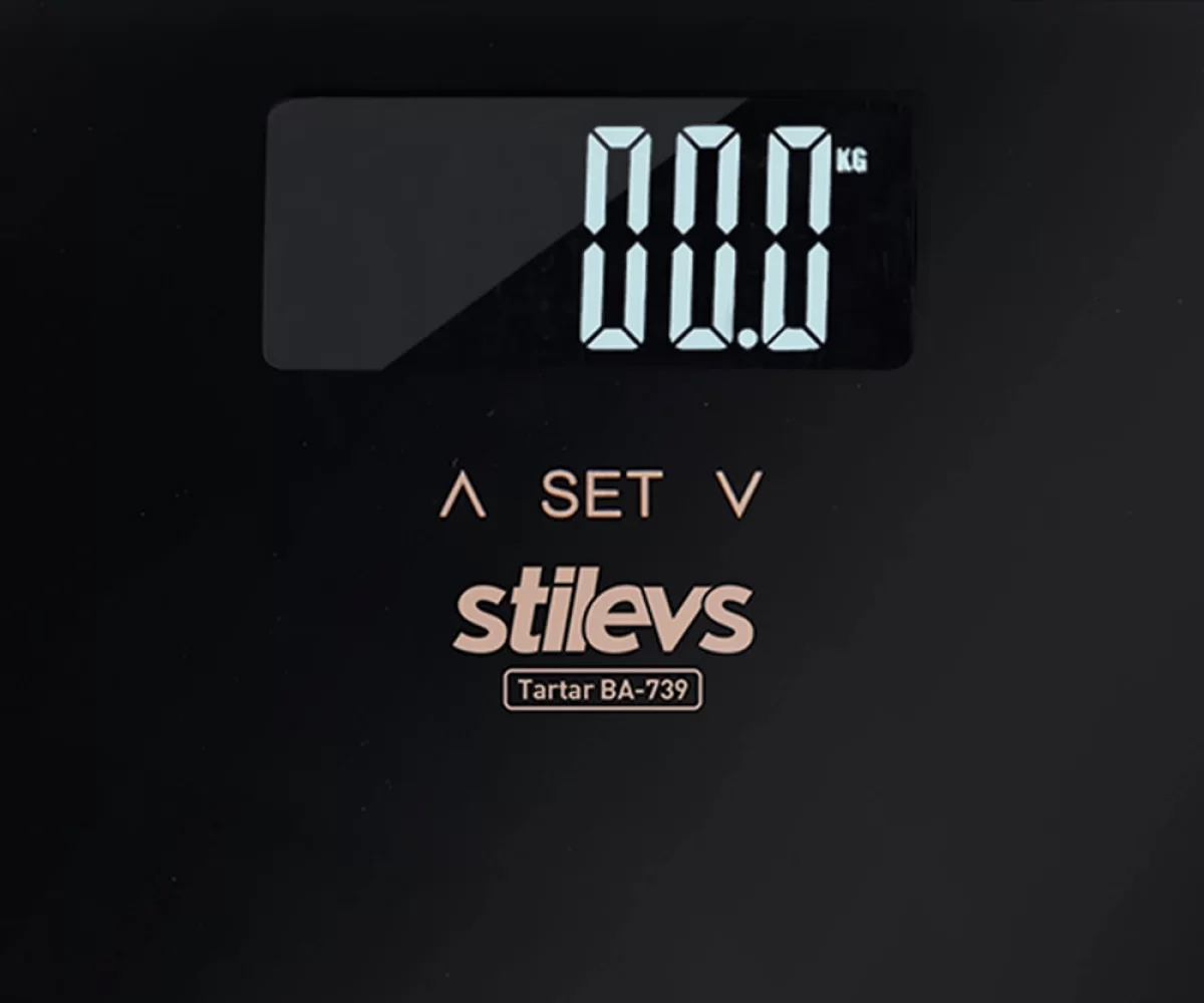 Stilevs Tartar Ba-739 Banyo Baskülü Siyah Gold