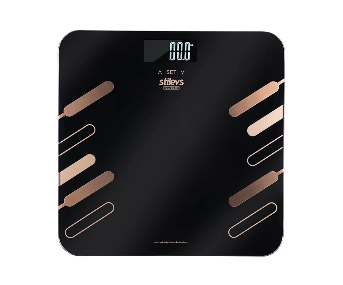 Stilevs Tartar Ba-739 Banyo Baskülü Siyah Gold