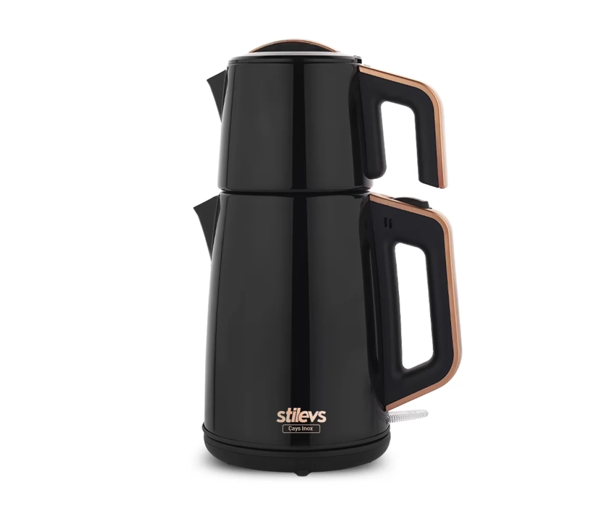 Stilevs Çays Inox Çelik Çay Makinesi 1650w Siyah