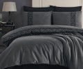 Clasy Ranforce Borderlıne Butik Nevresim Takımı Ç.K Antrasit
