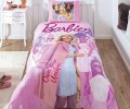 Taç Lisanslı Nevresim Tek Kişilik Barbie Pink Power